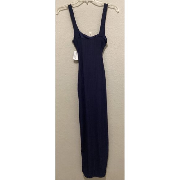 Windsor Navy Cutout Midi Dress With Ruched Front & Sleeveless Design Size S - Picture 4 of 4